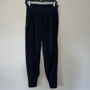 Athleta Distance Jogger Pants Women's Size Small Black Zip Pockets